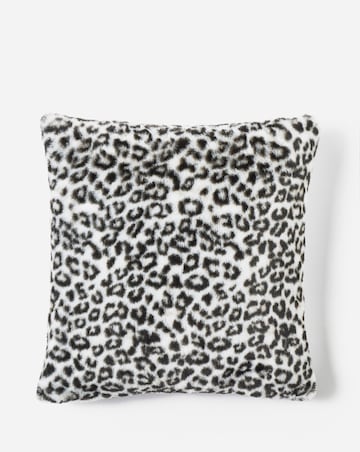 Leopard Printed Faux Fur Cushion