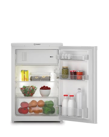 Indesit I55V1 112W UK Under Counter Fridge with Ice Box - White