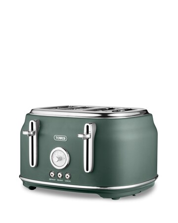 Tower Renaissance 4 Slice Green Toaster