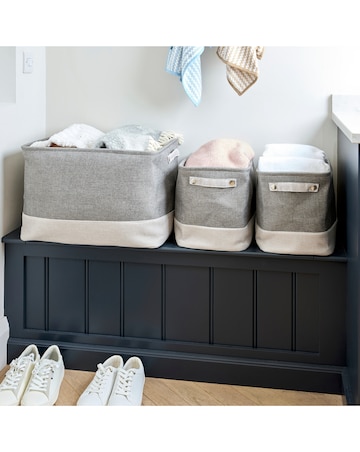 Minky Fabric Set of 3 Baskets