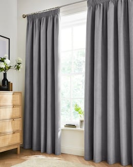Dallas Blackout Thermal Pencil Pleat Curtains