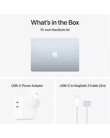 Apple MacBook Air (M4, 2025) 15in 10-Core CPU 10-Core GPU 16GB 256GB - Sky Blue