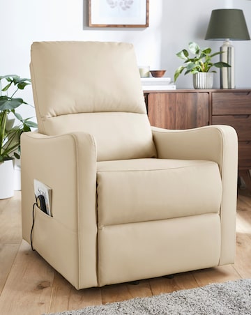 Lincoln Faux Leather Electric Recliner Armchair