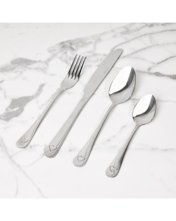 Hearts 16 Piece Cutlery Set