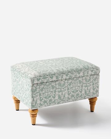 Naomi Floral Storage Footstool
