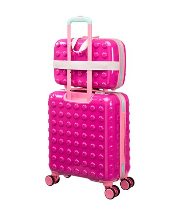 IT Luggage Bobble Bloc Kids 2pc Suitcase Set - Raspberry Rose