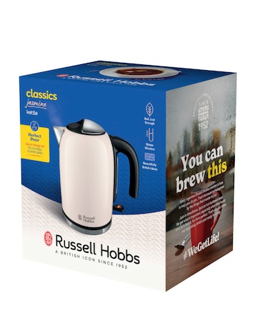 Russell Hobbs Classics Kettle & 2 Slice Toaster Bundle Jasmine White