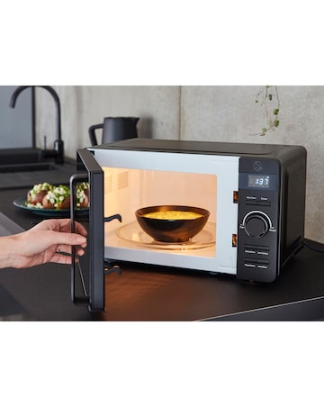 Swan SM22037LBLKN 20Litre Stealth Black Digital Microwave