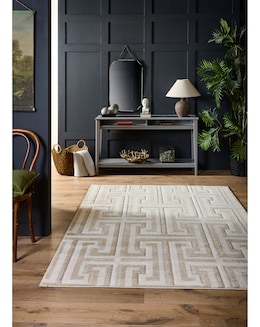 Greek Key Textured Rug