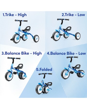 Xootz Switch Rider Folding Balance Bike Trike - Blue