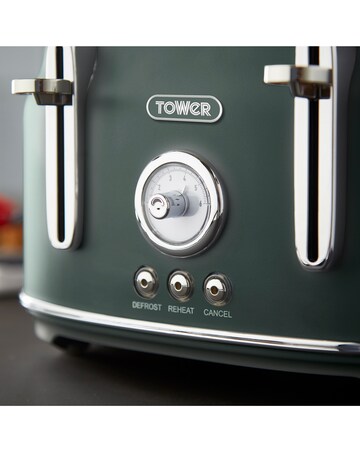 Tower Renaissance 4 Slice Green Toaster