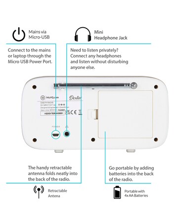 VQ Dexter DAB/FM Radio - Oak