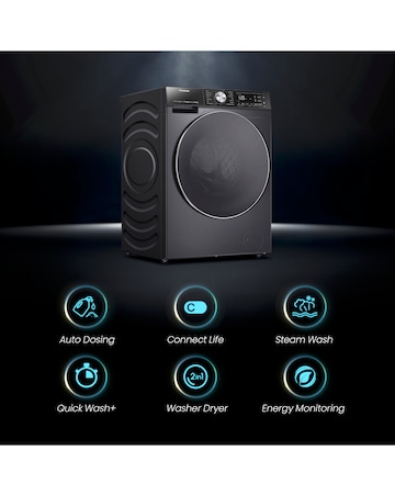 Hisense 5S Series WD5S1045BB 10.5KG Auto Dosing Freestanding Washer Dryer Black