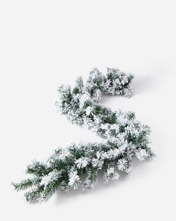 Aspen Pre-Lit Flocked Garland - 1.8m
