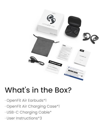 Shokz OpenFit Air True Wireless Open-Ear Earbuds - Black