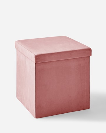 Velvet Foldable Storage Ottoman Cube