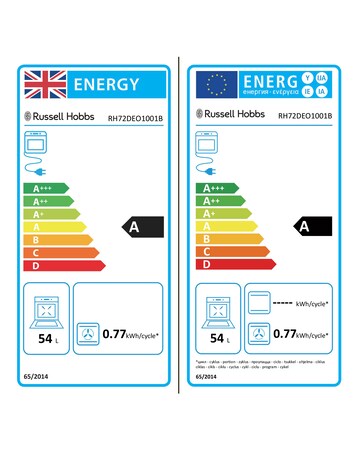 Russell Hobbs RH72DEO1001B Built-Under Electric Fan Oven - Black