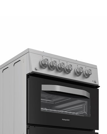 Hotpoint HDG5GCX 50cm Gas Double Cooker - Stainless Steel + installation
