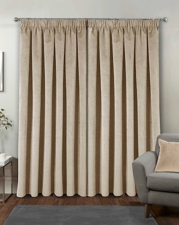 Oxford 100% Blackout Pencil Pleat Velvet Curtain