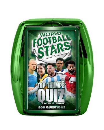 World Football Stars Green Top Trumps Quiz Card Game