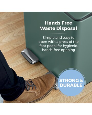 Tower 40L Recycling Pedal Bin Green