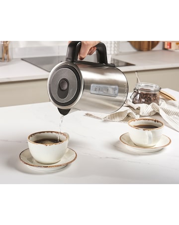 Salter Stainless Steel Kettle, Toaster and Microwave