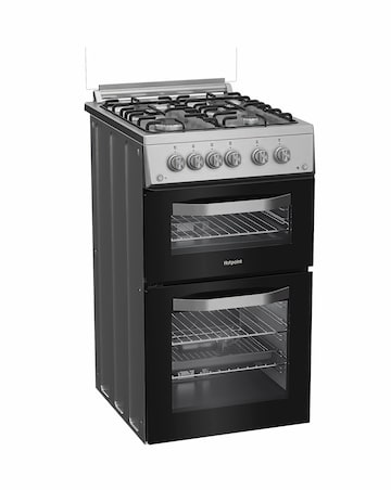 Hotpoint HDG5GCX 50cm Gas Double Cooker - Stainless Steel + installation