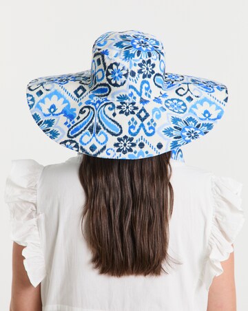 Printed Tie Detail Sun Hat