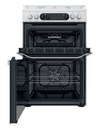 Hotpoint HDM67G9C2CW/UK Dual Fuel Double Cooker - White