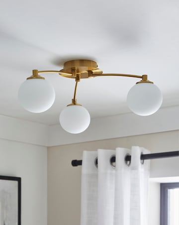 3 Glass Shades Ceiling Light