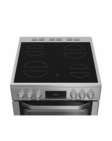 Hotpoint HDE6VDCAX 60cm Electric Double Cooker with Air Fry - Stainless Steel