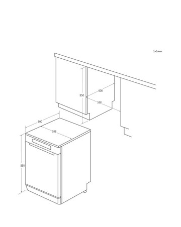 Hoover H-Dish 500 HF4B7F0W-80 14 Place Full Size WiFi Dishwasher White Install