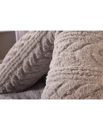 Hugglenad Cable Knit V-Shaped Cushion