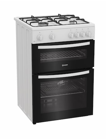 Indesit IDG6GW 60cm Gas Double Cooker - White