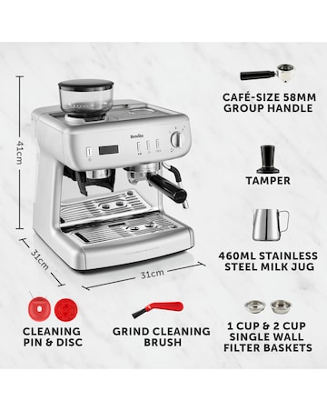 Breville VCF153 Barista Max+ Espresso Coffee Machine with Intregrated Grinder