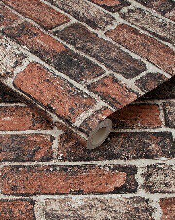 Fresco Red Brick Effect Wallpaper