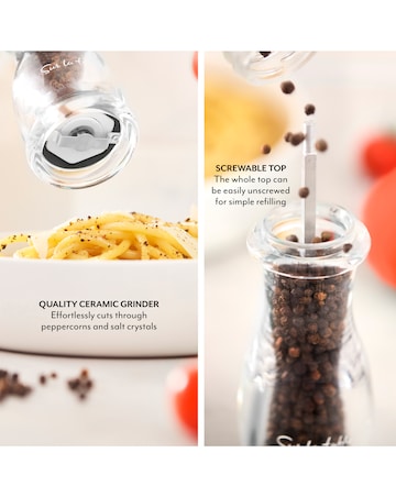 Sur La Table 2 Piece Salt & Pepper Mill Set Orange