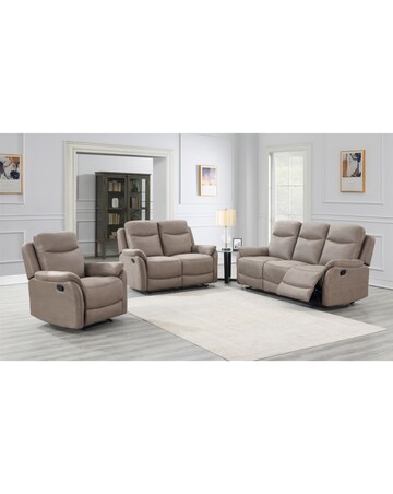 Aspull Manual Recliner 3 Seater Sofa