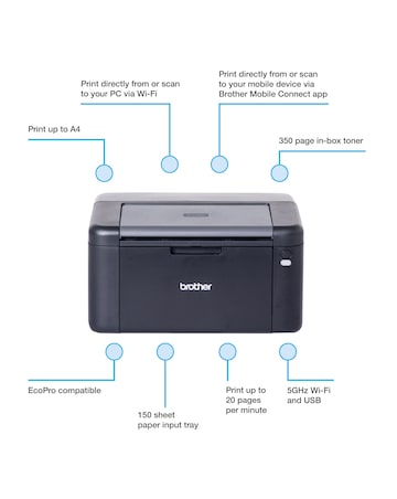 Brother HL-L1240W Compact Mono Wireless Laser Printer