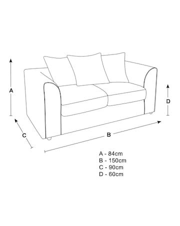 Missy Chenille 2 Seater Sofa