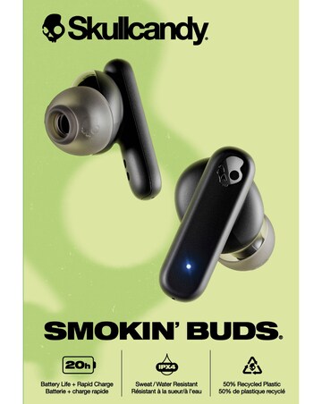 Skullcandy Smokin' Buds True Wireless Earbuds - True Black