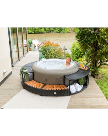Lay-Z-Spa 200cm Round Rattan Hot Tub Surround