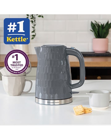 Russell Hobbs 26053 Textured Honeycomb Grey Kettle