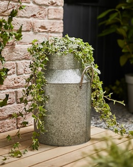 Ivyline Galvanised Milk Churn H42cm