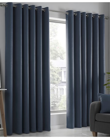 Fusion Strata Light Filtering Eyelet Curtains