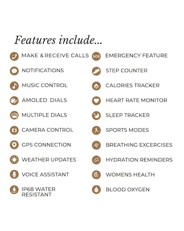 Radley Series 48 AMOLED T-Bar Smart Watch - Pale Gold