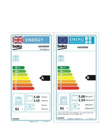 Beko KA52NEW Single Oven Gas Cooker - White