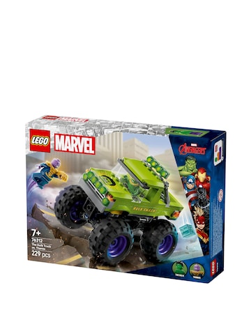 LEGO Marvel The Hulk Truck vs. Thanos Super Hero Building Toy Vehicle 76312