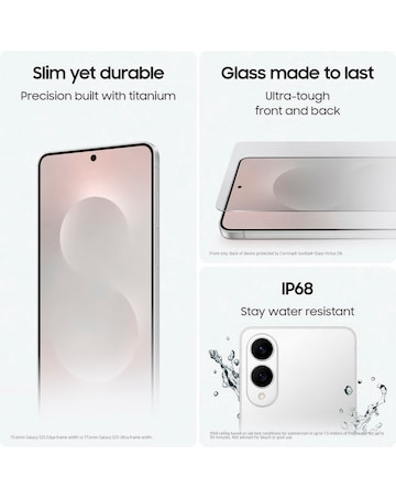 Samsung Galaxy S25 Edge 512GB Silver & Samsung Galaxy Buds3 Pro White Bundle