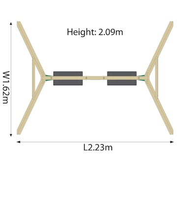 Plum Wooden Double Swing
